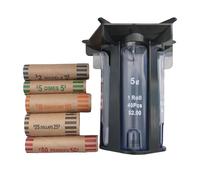 Coin Rolling Machine: Sorting Tube Change Counter Organizer Cash Separation Money Bank Accessory | 5 Slot Coin Sorter