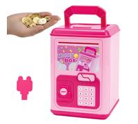 Coin Safe Box - Mini ATMigggy Bank, Electronic Money Saving Box, Fun Car Roll with Sound and Lightweight, Electronic Coin Bank for Children Girls