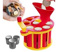 Coin Sorter, Hand-Cranked Coin Machine, Portable Co-in Bank Co-in Stacker Piggy Bank For Business Home Bank Offices Vending Arcade Store Checkout