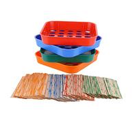 Coin Sorters Tray & Coin Counters - 4 Color-Coded Coin Sorting Tray Bundled with 56 Assorted Flat Coin Roll Wrappers for US Coins