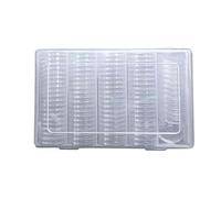 Coin Storage Box, Coin Box - Silver - Dollar Storage Organiser of 100 Collection Pieces | 4 Sizes 20/25/27/30 mm Protective Disc, C