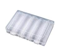 Coin Storage Box - Coin Capsules Container Holder | Container Case with Storage Organizer Box | 4 Sizes 20/25/27/30mm Protect Gasket, Round Covers for Collection Supplies