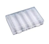 Coin Storage Box - Coin Purse | 100 Pieces Collector Display Silver Dollar Storage Organizer | 4 Sizes 20/25/27/30mm Protection Pot Lid Round Coin Covers