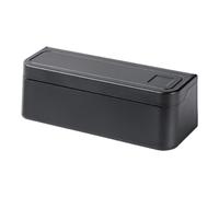 Coin Storage Boxes for Car, Coin Cases for Collectors, Dustproof Coin Storage Box with Self-Adhesive Base and Lid, Household Coin Collection Storage Organiser for the Dashboard, black, see