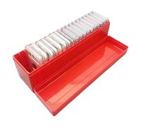Coin Storage - Coin Holder 26.5 x 9 cm, Enhanced Security Features | ABS Large Capacity Souvenir Collection Supplies with Ease - Car Coin Holder, red, Consulte la descripción, See description