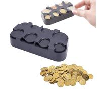 Coin Storage, Coin Storage, Euro Coin Holder, Coin Sorter, Coin Collector, Coin Dispenser, Coin Box, Coin Holder Car, for Car, Taxi, 8 Compartments from 2 Euro to 1 Cent (Black)