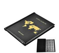 Coin Storage Display: 14 Pages Large Capacity Coin Binder Folder For Numismatic Souvenirs | Peace Dollars Cent Token Press Stamp Commemorativ