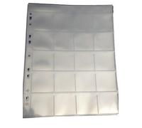 Coin Storage Multi Punched Album pages 20 Section (Pack of 10)