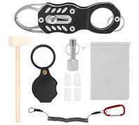 Coin Tester Kit with Magnetic Keychain and Storage Bag, Magnetic Pocket Pinger Tester Kit Portable Gold and Silver Coin Ping Testing Tool for Gold Silver and Platinum