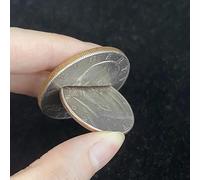 Coin through Coin Magic Tricks Pass a Coin Through Another One Classic Coin Penetration Magic Close-up Illusions Gimmicks Props