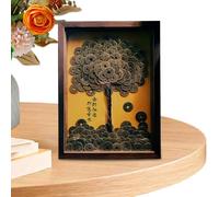 Coin Tree of Luck Ornament - Lucky Chinese CoinsDecoration, Five Emperors Coin Tree for Homeowners, Desk Bedside Study Room Dressing Table Nightstand, Collectors Good Luck Charm Gift