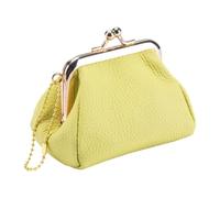 Coin Wallet Pouch - Leather Case with Metal Clasp, Mini Money | Stylish Daily Carrying Storage Frame Module, Device Protection Unit, yellow, Se référer au descriptif, Refer to description