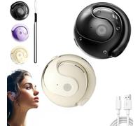 Coindcies AI Translation Wireless OWS Bluetooth5.4 Earphones, Gleegard Translator Earbuds Real Time, Hanging Ai-Powered Earphones, Portable Translating 146 Languages Headphones Earpiece(2pcs Black+Bei