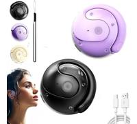 Coindcies AI Translation Wireless OWS Bluetooth5.4 Earphones, Gleegard Translator Earbuds Real Time, Hanging Ai-Powered Earphones, Portable Translating 146 Languages Headphones Earpiece(2pcs Black+Pur