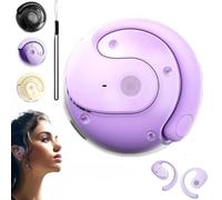 Coindcies AI Translation Wireless OWS Bluetooth5.4 Earphones, Gleegard Translator Earbuds Real Time, Hanging Ai-Powered Earphones, Portable Translating 146 Languages Headphones Earpiece(Purple)