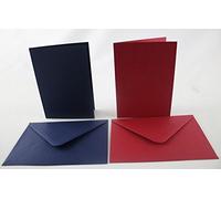 Coingallery Craft UK Red and blue C6 50 cards and envelopes wedding invitations 4th July
