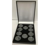 Coingallery Deluxe Black Sovereign Case With Capsules For 10 Full Sovereigns