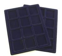 Coingallery Lighthouse Blue Felt Coin Display Trays Storage Assorted Sizes In Packs Of 2 (12 x 66mm)