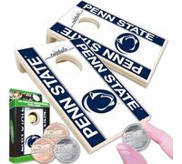 Coinhole - Mini Cornhole Game | Officially Licensed Penn State Tabletop Cornhole Boards | Includes Game Coins (Penn State Nittany Lions)