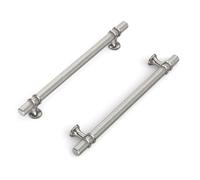 Coinkoly 10 Pack 7"(177mm) Brushed Nickel Knurled Cabinet Handles Kitchen Satin Nickel Cabinet Pulls Drawer Dresser Hardware for Cupboard Bathroom