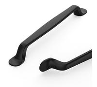 Coinkoly 10 Pack Matte Black Cupboard Handles - 160mm Hole Centers, Kitchen & Wardrobe Handles UK0004