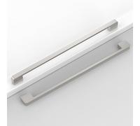 Coinkoly 10 Pack Modern Brushed Satin Nickel T-Shaped Cabinet Pulls, 11-1/3" (288mm) Hole Center, Zinc Alloy, Anti Corrosion, Rustproof