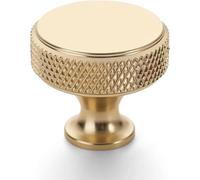 Coinkoly Brushed Gold Knurled Cabinet Knobs Round Drawer Pulls 6 Pack