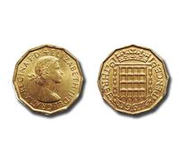 Coins for collectors - 2 x 1967 Three penny pieces - Uncirculated collectable condition / Threepenny bit
