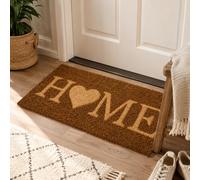 Coir Door Mat 60 x 40cm- Heavy Duty Outdoor Door Mat-Embossed Heart Design