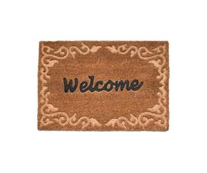 Coir Doormat - Classic Coir Coconut Fibre Mat with Welcome Design