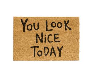 Coir doormat Funny Door Mat Rectangular Lightweight Coir Welcome Mat Durable