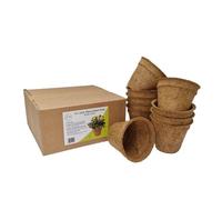 Coir Plant Pots | Each 0.5L 10cm | Pack of 10 in box | Eco-friendly, Plastic Free, Compostable | Made From Coco Fibre & Natural Rubber | Seed Seedlings Cuttings Propagation Salad Vegetable Herb Flower