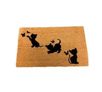 Coir Products Coir Doormat With The Design Of Playful Three Kittens