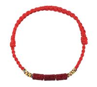 Coiris Buddhist Red String Bracelets for Women Men, Handmade Tibetan Knots Lucky Protection Amulet, Spiritual Cinnabar Beads Wristband for Good Fortune, Adjustable Yoga Prayer Jewelry Gift, 2.7