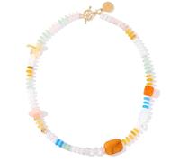 Coiris Colorful Bead Necklaces Statement Boho Rainbow Gemstone Crystal Handmade Beach Choker Necklace Jewelry for Women, Stone, No Gemstone