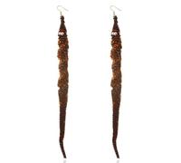 Coiris Magic Worm String Earrings for Women Long Twisty Fluffy Worm Interesting Funny Earrings Jewelry for Women, Stainless Steel, No Gemstone