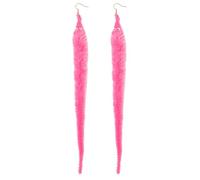 Coiris Magic Worm String Earrings for Women Long Twisty Fluffy Worm Interesting Funny Earrings Jewelry for Women, Stainless Steel, No Gemstone