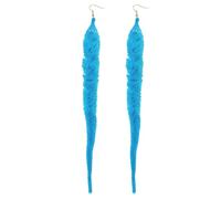 Coiris Magic Worm String Earrings for Women Long Twisty Fluffy Worm Interesting Funny Earrings Jewelry for Women, Stainless Steel, No Gemstone