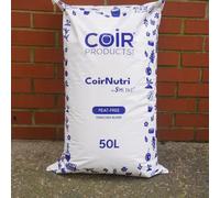 CoirNutri with Added Nutrients 50L Bag - L74 x W40 x H30 cm Coir Products Brown One Size