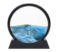 Coitak Moving Sand Art Picture, Round Glass Dynamic Sand Picture, Desktop Sand Art for Home Decor and Office
