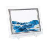 Coitak Sandscape, Dynamic Sand Picture, Moving Desktop Art, Sand in Motion, Medium Size 7x9(Blue)