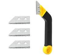 Coitak Tile Grout Saw Angled Grout Saw with 3 Pieces Extra Blades Replacement for Tile Cleaning