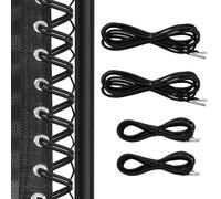COITEK Extra Long Zero Gravity Chair Repair Cord, 4 Pack Replacement Elastic Cords, Black