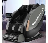 COITROZR Massage Chair Full Body, Zero-Gravity Massage Chair, LCD Screen, 3D Surround Sound Speakers, Heat Function, Bionic Massage Techniques (Color : Black)