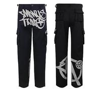 COITROZR Minus Two Cargo Y2K Hose, Trend Cargo Hosen für Unisex, Hip Hop Style Wide Leg Trousers, Baggy Jeans Jogginghose für Herren, Street Pocket Hohe Taille Gedruckt Pants, Skateboard Jeanshosen (