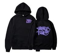 COITROZR Women's Minus Two Hoodie Men's Y2K Hoodie Hip Hop Streetwear Urban Pullover Unisex Casual Jacket (Color : Black-02, Size : S)
