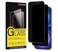 Coiwxmoi Privacy Screen Protector for iPhone 16 2 Pieces Tempered Glass Anti-Spy Hardness 9H Bubble-Free Anti-Scratch Ultra Resistant Anti-Spy Anti-fingerprint Screen Protector