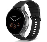 Coiwxmoi Strap Compatible with Garmin Vivoactive 4S / Venu 3S / Venu 2S / Forerunner 265S / 255S / 255S Music/Vivomove 3S, 18 mm & 20 mm Soft Silicone Sport Replacement Adjustable Strap, Black/White