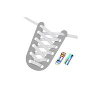 COJU Snap Laces - No-Tie Elastic Shoelaces with Magnetic Buckle 8mm laces One Size for Adults & Kids - Slip-On Sneakers, Rainbow, One Size