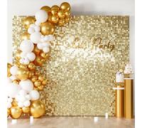 COKAOBE LiteGrid Series Shimmer Wall Backdrop - 36Pcs Light Gold
